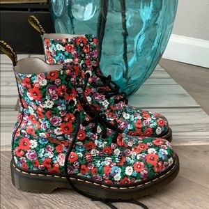 Dr. Martens Floral Boots NWOT